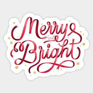 Merry and bright Sticker